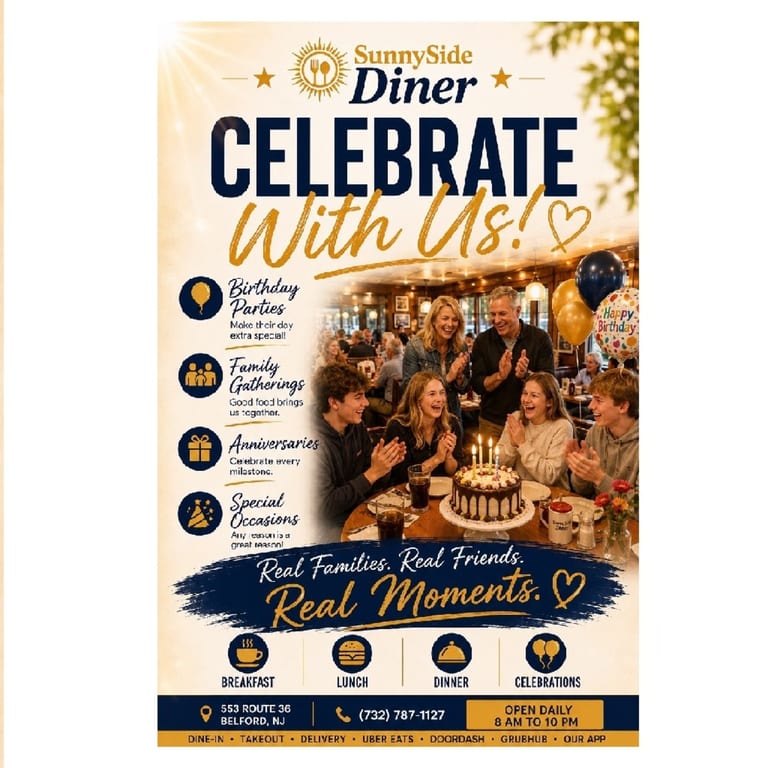 Host Your Event at Sunny Side Diner