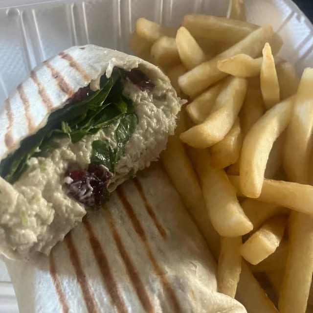 Cranberry Chicken Salad Wrap.