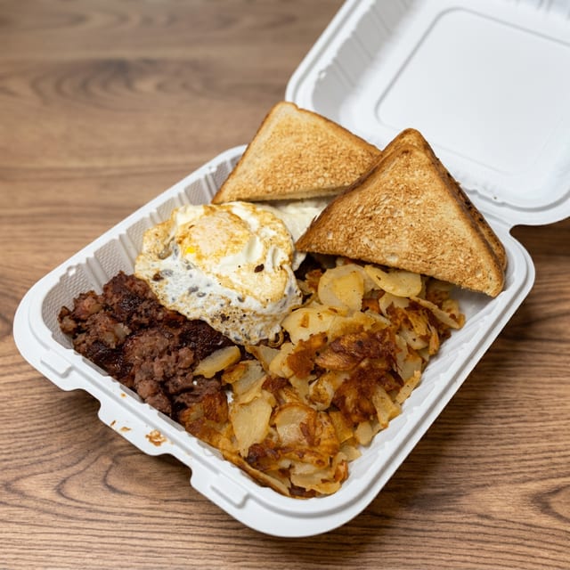 Corned Beef Hash & Eggs Skillet.